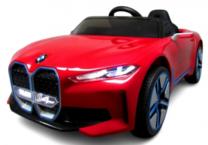 BMW i4 Czerwony  Auto na akumulator EVA Skóra pilot